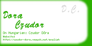 dora czudor business card